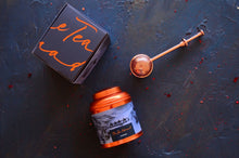 Load image into Gallery viewer, Sahara tea canister and copper tea infuser. Luxury tea gifts from The Tea Nomad