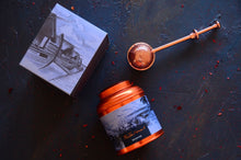 Load image into Gallery viewer, Summer Tea Gift Set- Sydney and Maldives tea canisters and a copper tea infuser. Luxury tea gifts from The Tea Nomad